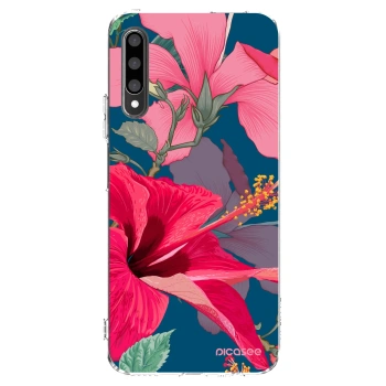 Picasee Honor 9X Pro Hülle - Transparentes Silikon - Hibiscus