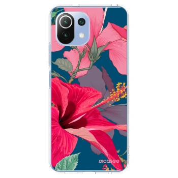 Picasee Xiaomi Mi 11 Lite Hülle - Transparentes Silikon - Hibiscus