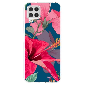 Picasee Samsung Galaxy A22 A225F 4G Hülle - Transparentes Silikon - Hibiscus