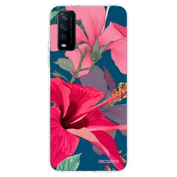 Picasee Vivo Y11s Hülle - Transparentes Silikon - Hibiscus