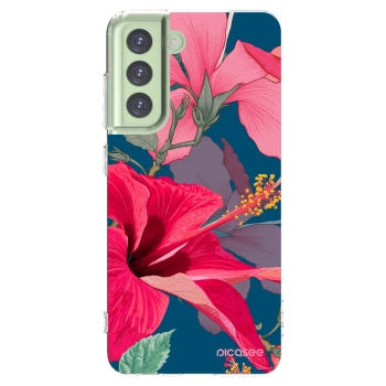 Picasee Samsung Galaxy S21 FE 5G Hülle - Transparentes Silikon - Hibiscus