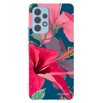 Picasee Samsung Galaxy A53 5G A536 Hülle - Transparentes Silikon - Hibiscus