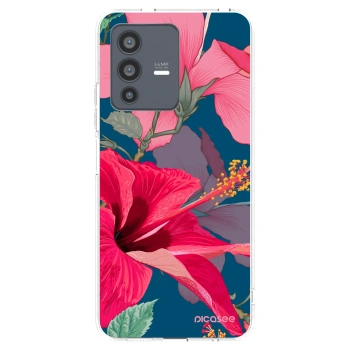 Picasee Vivo V23 5G Hülle - Transparentes Silikon - Hibiscus