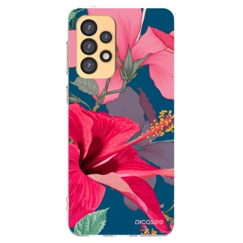 Picasee Samsung Galaxy A33 5G A336 Hülle - Transparentes Silikon - Hibiscus
