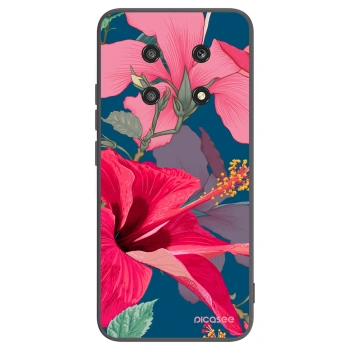 Picasee Honor Magic4 Lite 5G Hülle - Schwarzes Silikon - Hibiscus