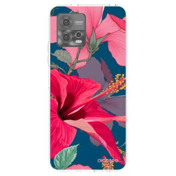 Picasee Motorola Moto G72 Hülle - Transparentes Silikon - Hibiscus