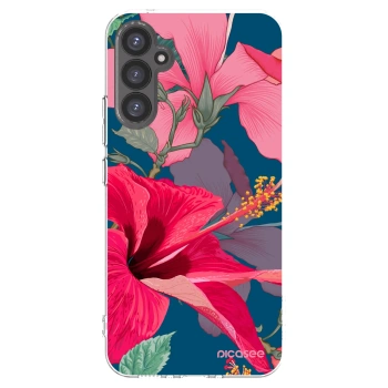 Picasee Samsung Galaxy A34 5G A346B Hülle - Transparentes Silikon - Hibiscus