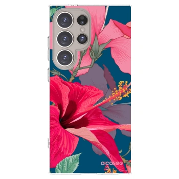 Picasee Samsung Galaxy S24 Ultra S928B 5G Hülle - Transparentes Silikon - Hibiscus