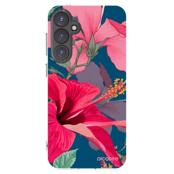 Picasee Samsung Galaxy S23 FE S711B Hülle - Transparentes Silikon - Hibiscus