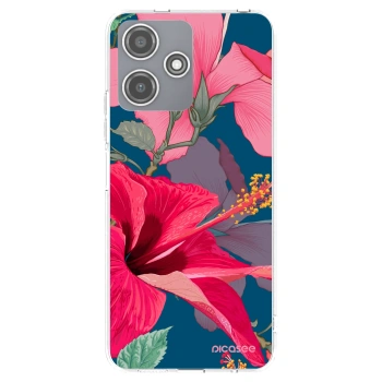 Picasee Xiaomi Redmi 12 5G Hülle - Transparentes Silikon - Hibiscus