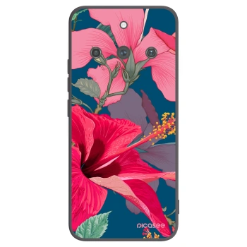 Picasee Realme 11 Pro+ Hülle - Schwarzes Silikon - Hibiscus