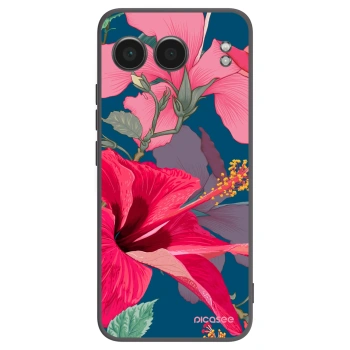 Picasee OnePlus Nord 4 Hülle - Schwarzes Silikon - Hibiscus