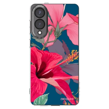 Picasee Samsung Galaxy S25 Edge 5G Hülle - Transparentes Silikon - Hibiscus