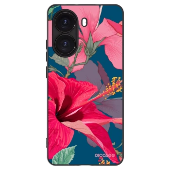 Picasee Xiaomi Poco X7 Pro 5G Hülle - Schwarzes Silikon - Hibiscus