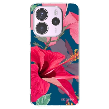 Picasee Xiaomi Redmi Note 14 4G Hülle - Transparentes Silikon - Hibiscus