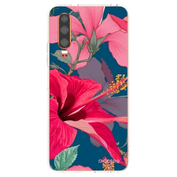 Picasee Huawei P30 Hülle - Transparentes Silikon - Hibiscus