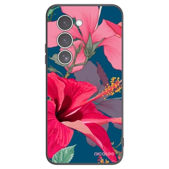 Picasee Xiaomi Redmi 15 5G Hülle - Schwarzes Silikon - Hibiscus