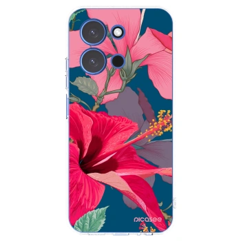 Picasee Xiaomi Redmi 15C 4G Hülle - Transparentes Silikon - Hibiscus