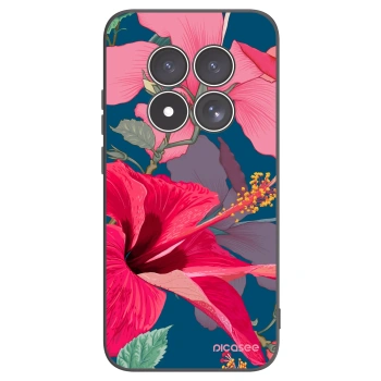 Picasee Xiaomi Redmi Note 15 Pro 4G Hülle - Schwarzes Silikon - Hibiscus