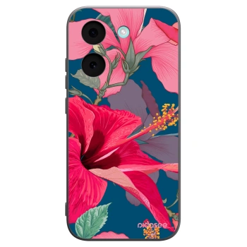 Picasee Xiaomi Poco X8 Pro Hülle - Schwarzes Silikon - Hibiscus