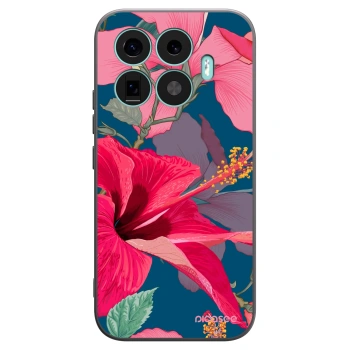 Picasee Xiaomi 17T Hülle - Schwarzes Silikon - Hibiscus