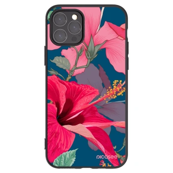 Picasee Apple iPhone 11 Pro Hülle - Schwarzes Silikon - Hibiscus