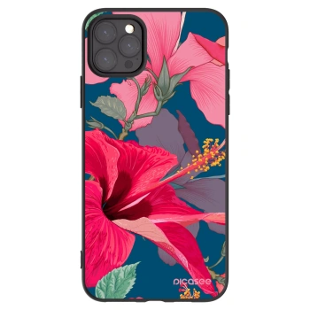 Picasee Apple iPhone 11 Pro Max Hülle - Schwarzes Silikon - Hibiscus