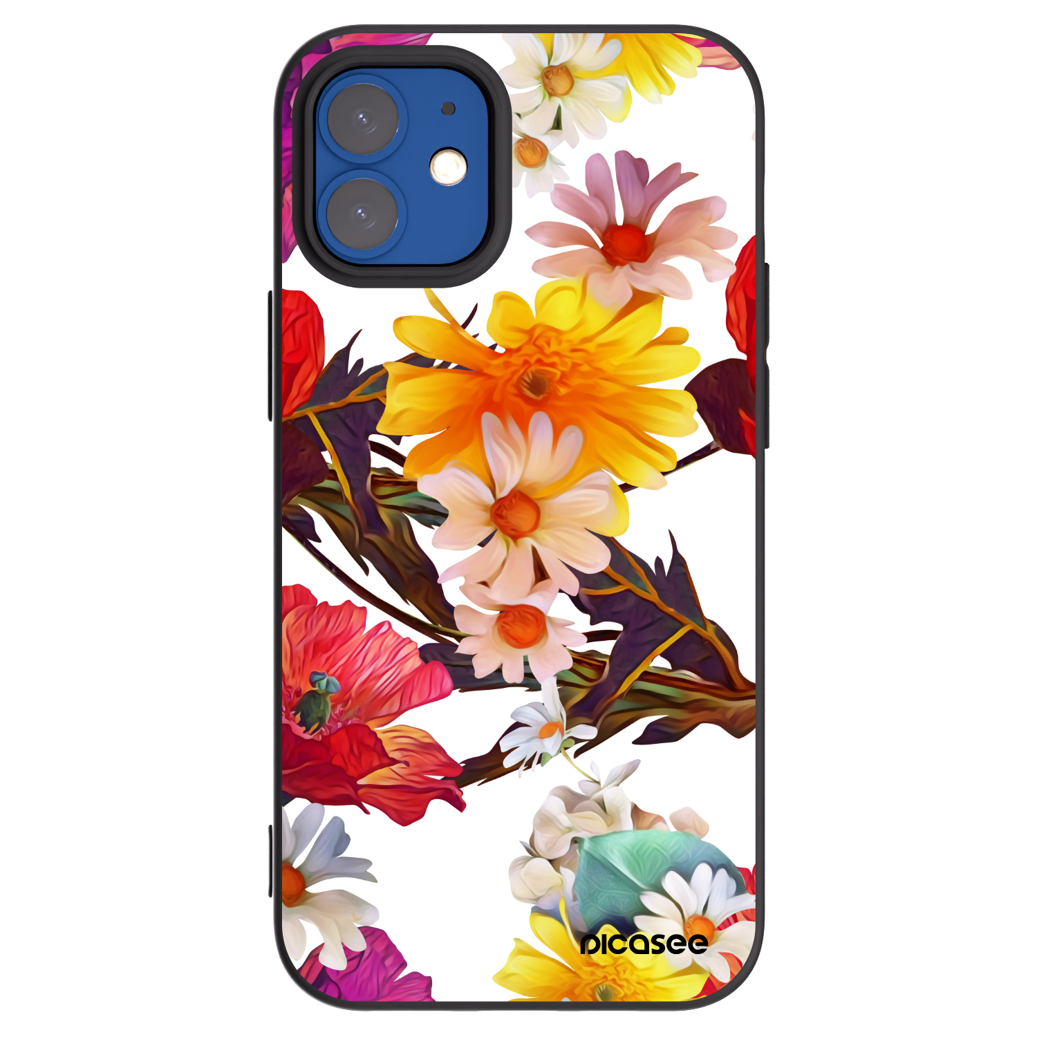 Picasee Apple iPhone 12 mini Hülle - Schwarzes Silikon - Meadow