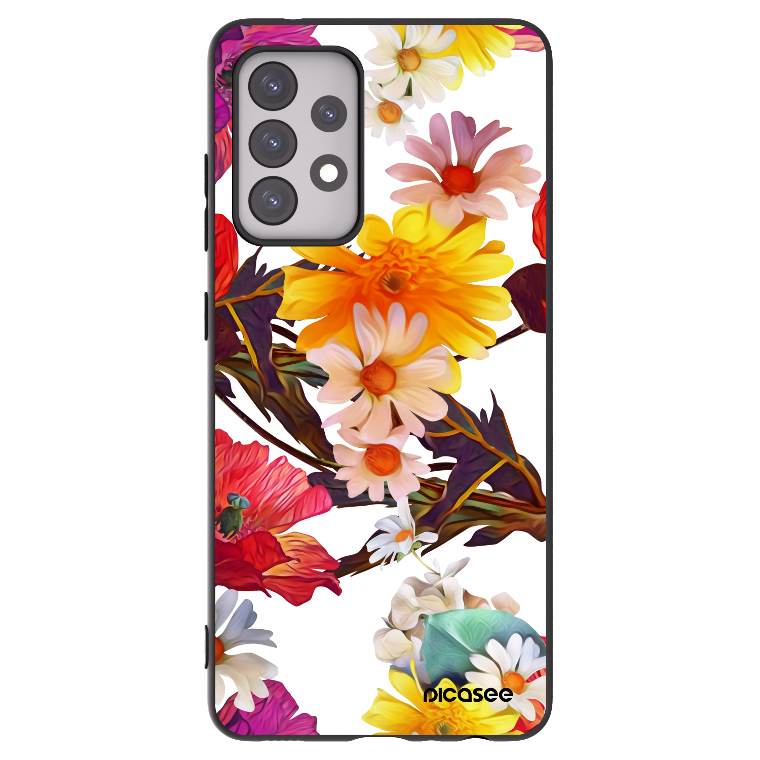 Picasee Samsung Galaxy A52 5G A525F Hülle - Schwarzes Silikon - Meadow