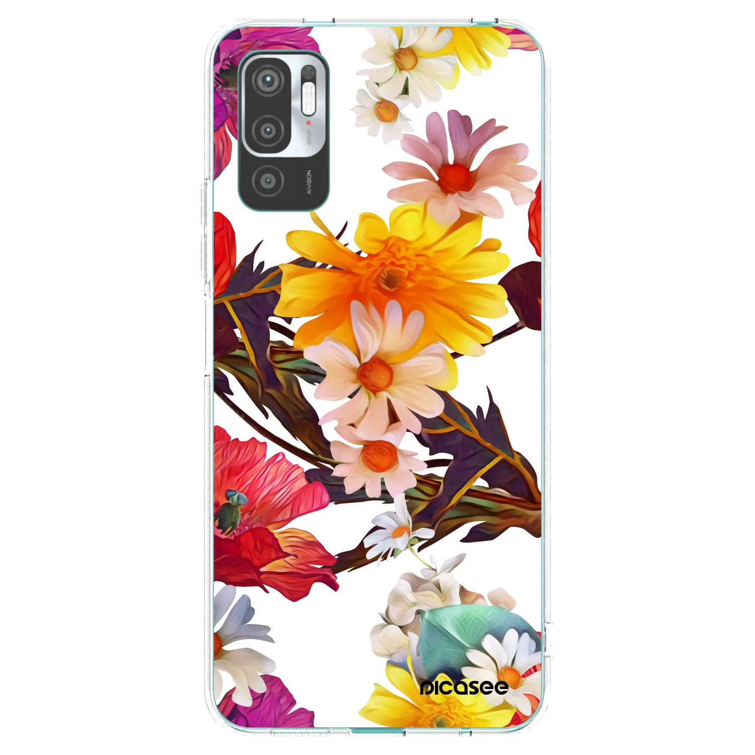 Picasee Xiaomi Redmi Note 10 5G Hülle - Transparentes Silikon - Meadow