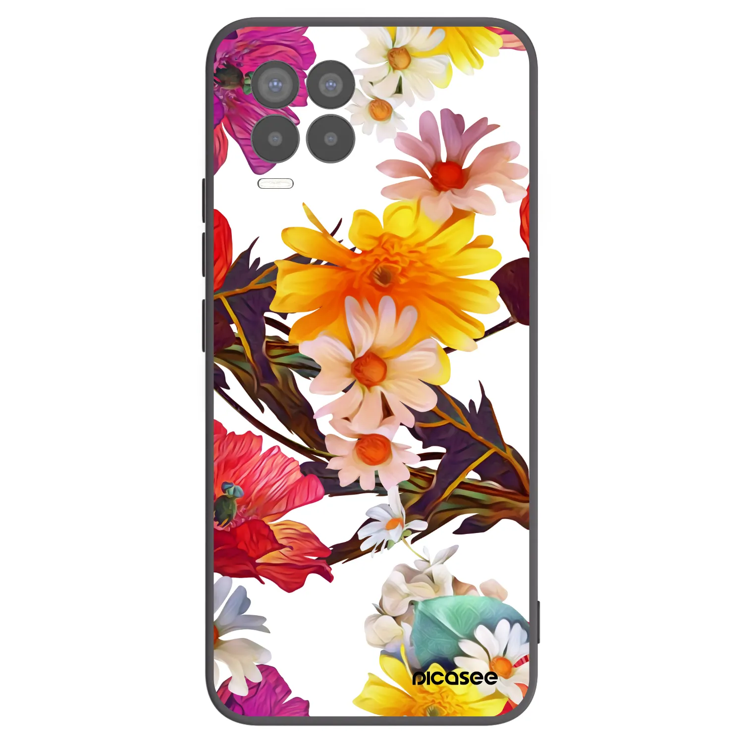 Picasee Realme 8 4G Hülle - Schwarzes Silikon - Meadow