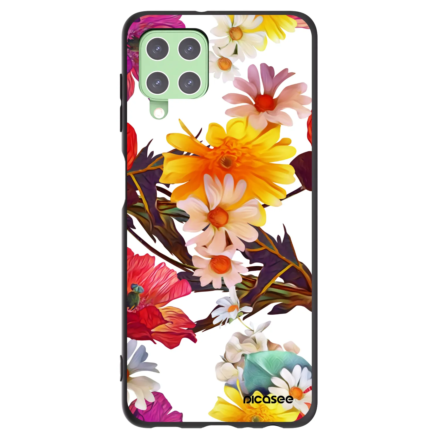 Picasee Samsung Galaxy A22 A225F 4G Hülle - Schwarzes Silikon - Meadow