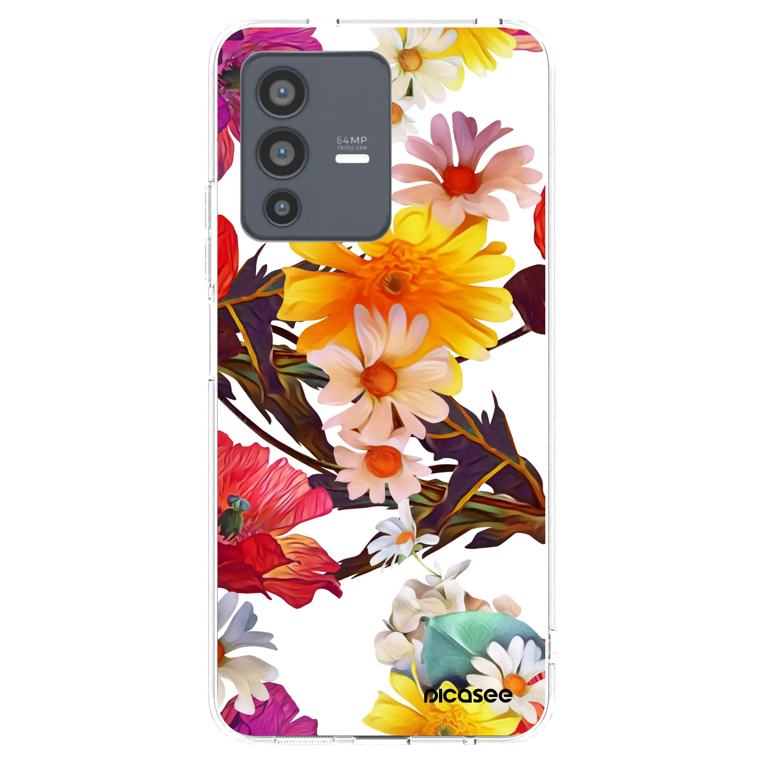Picasee Vivo V23 5G Hülle - Transparentes Silikon - Meadow