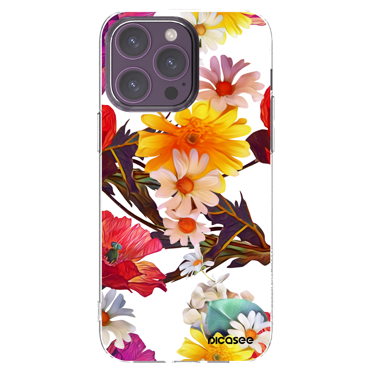 Picasee Apple iPhone 14 Pro Max Hülle - Transparentes Silikon - Meadow