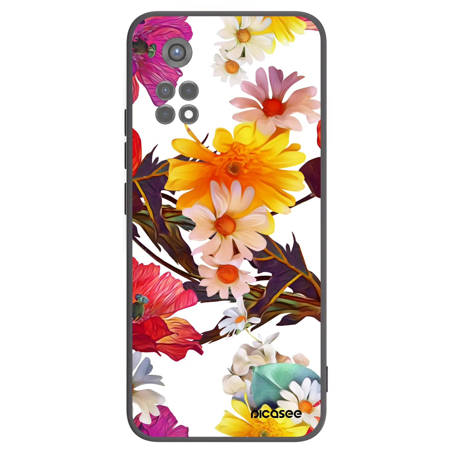 Picasee Xiaomi Redmi Note 11S 5G Hülle - Schwarzes Silikon - Meadow