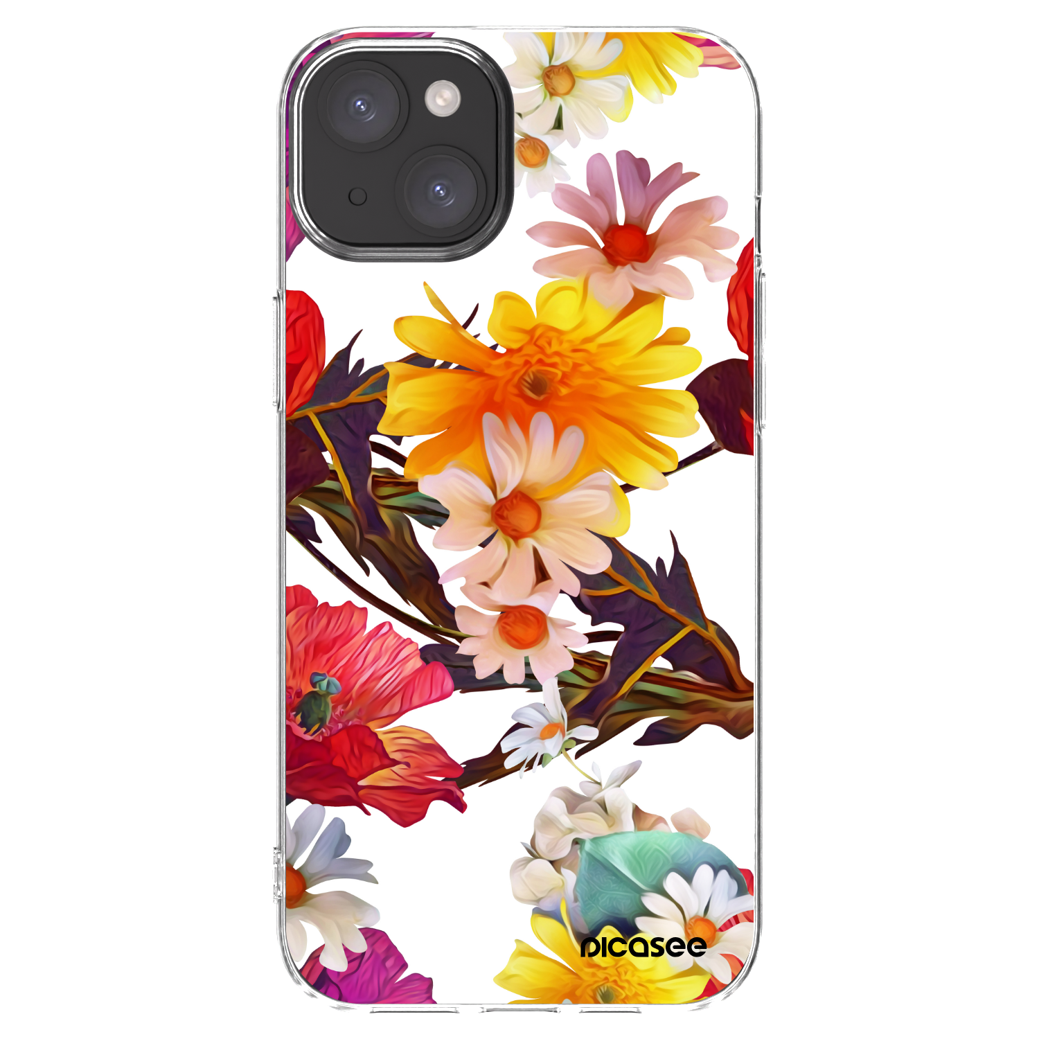 Picasee Apple iPhone 15 Plus Hülle - Transparentes Silikon - Meadow