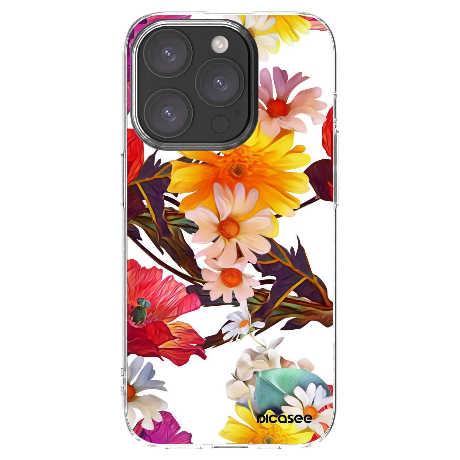 Picasee Apple iPhone 15 Pro Hülle - Transparentes Silikon - Meadow