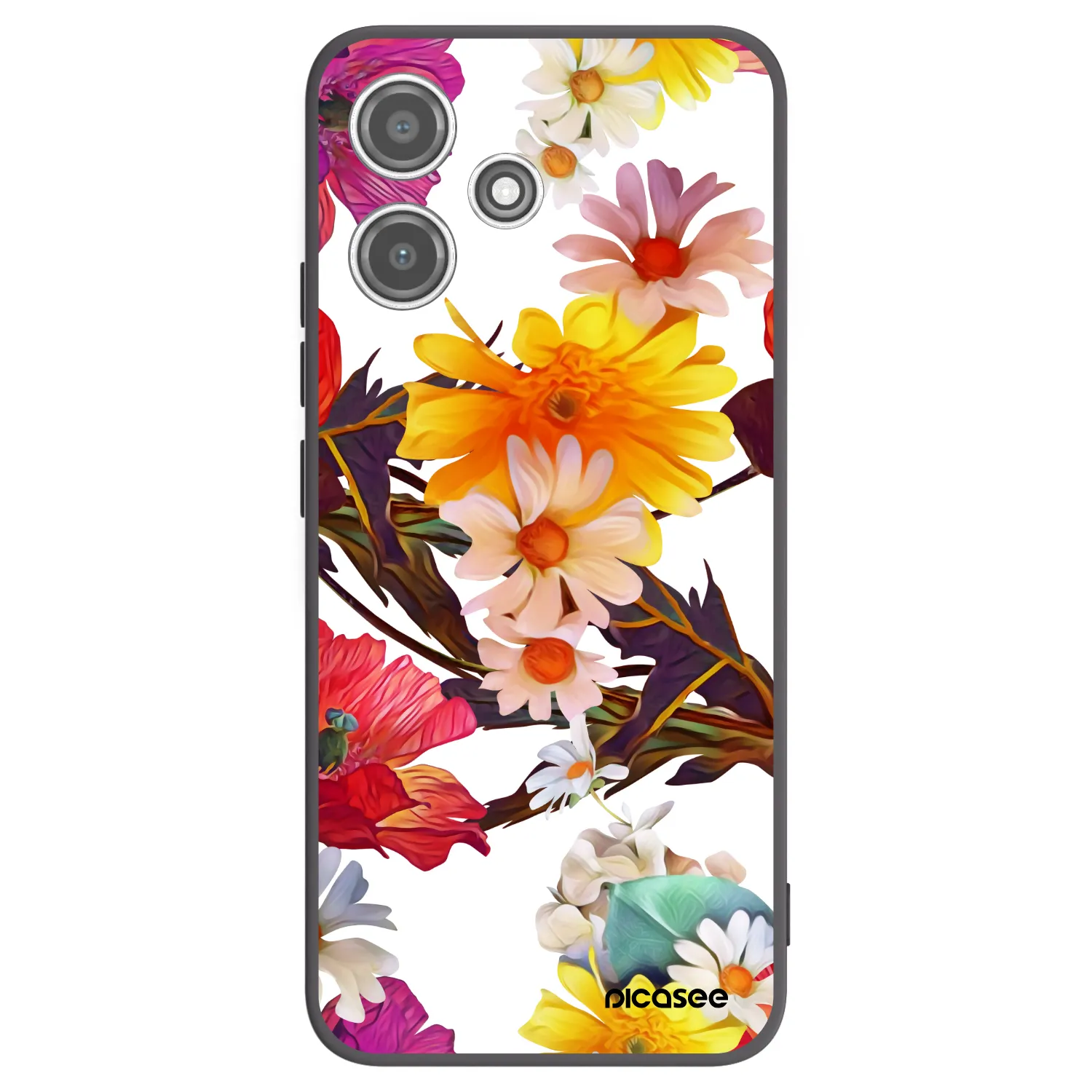 Picasee Xiaomi Redmi 12 5G Hülle - Schwarzes Silikon - Meadow