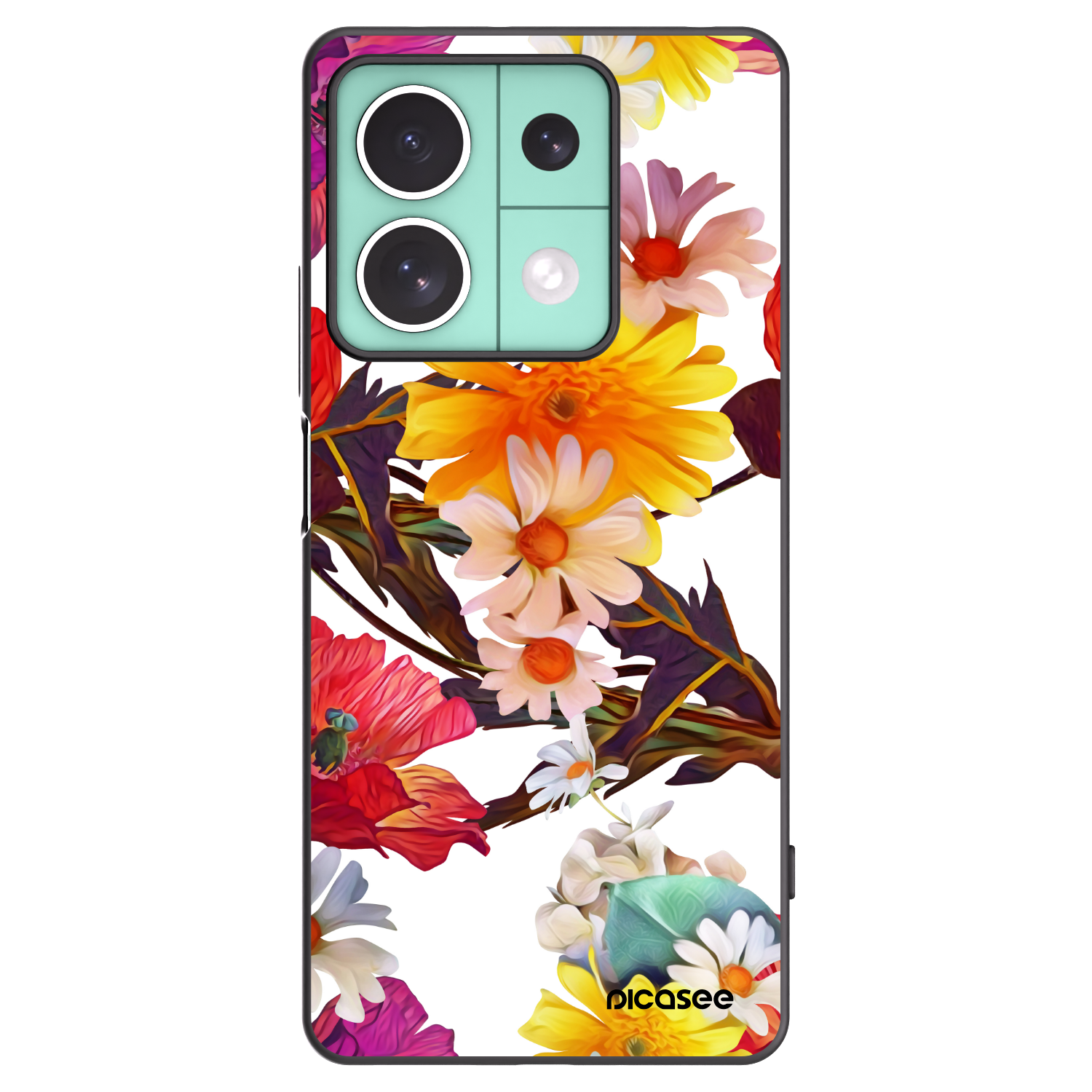 Picasee Xiaomi Redmi Note 13 5G Hülle - Schwarzes Silikon - Meadow