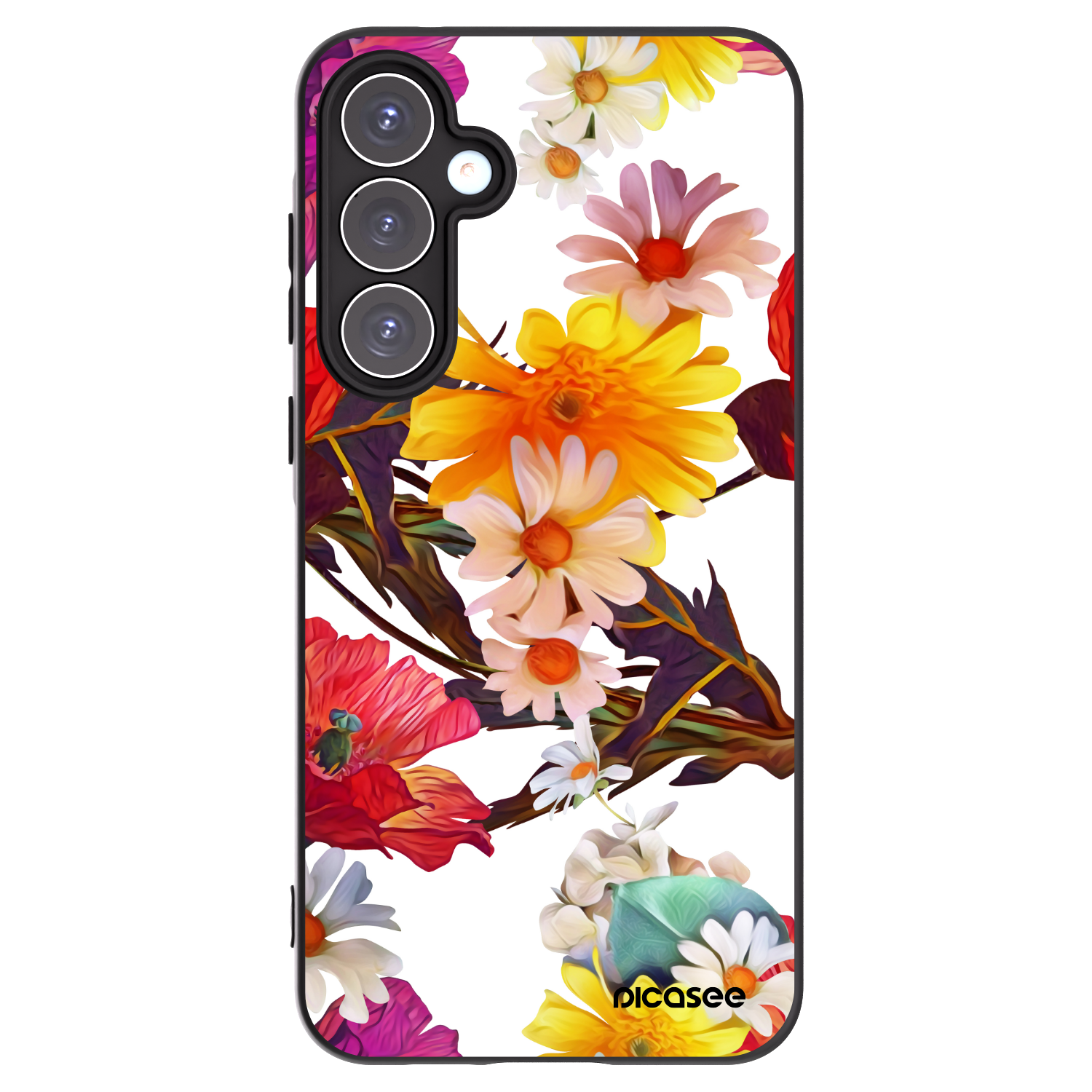 Picasee Samsung Galaxy A55 5G A556B Hülle - Schwarzes Silikon - Meadow