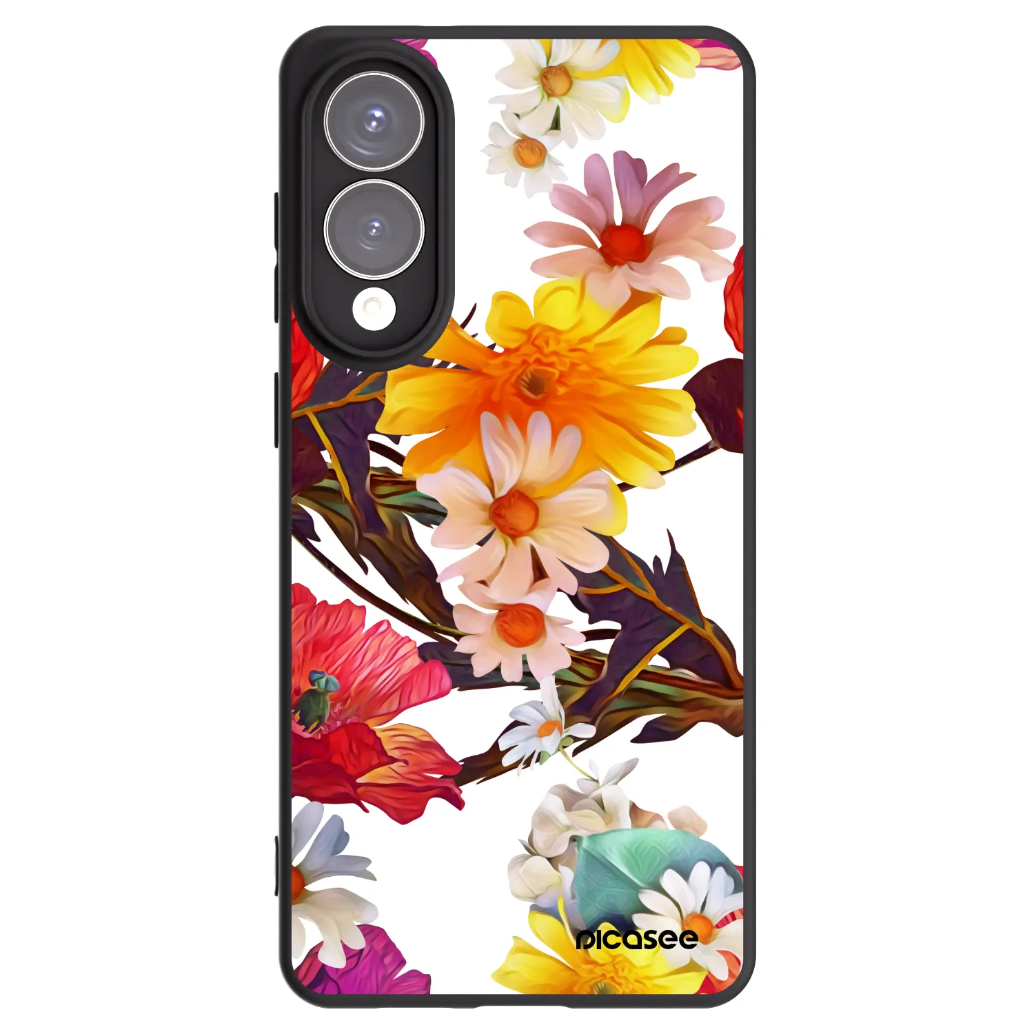 Picasee Samsung Galaxy S25 Edge 5G Hülle - Schwarzes Silikon - Meadow