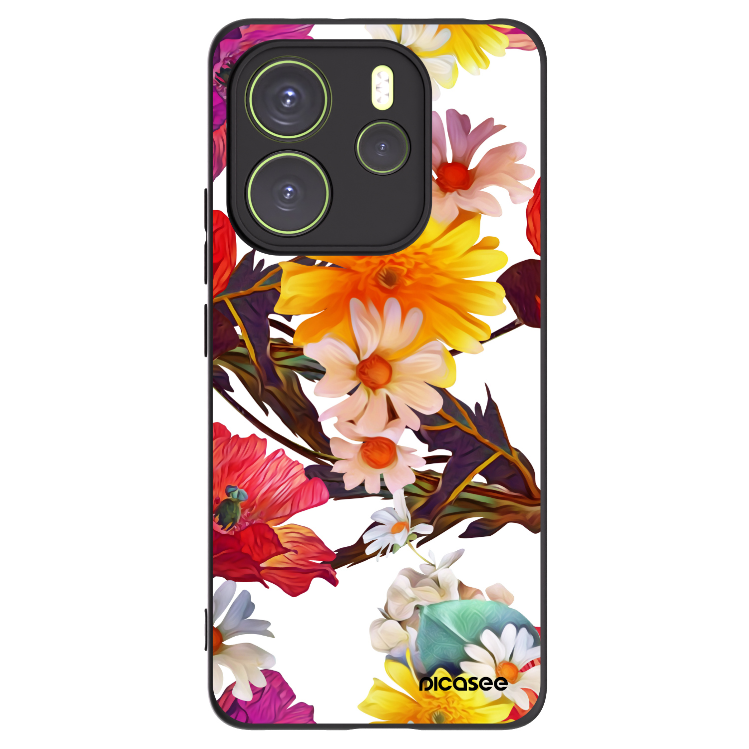 Picasee Xiaomi Redmi Note 14 4G Hülle - Schwarzes Silikon - Meadow