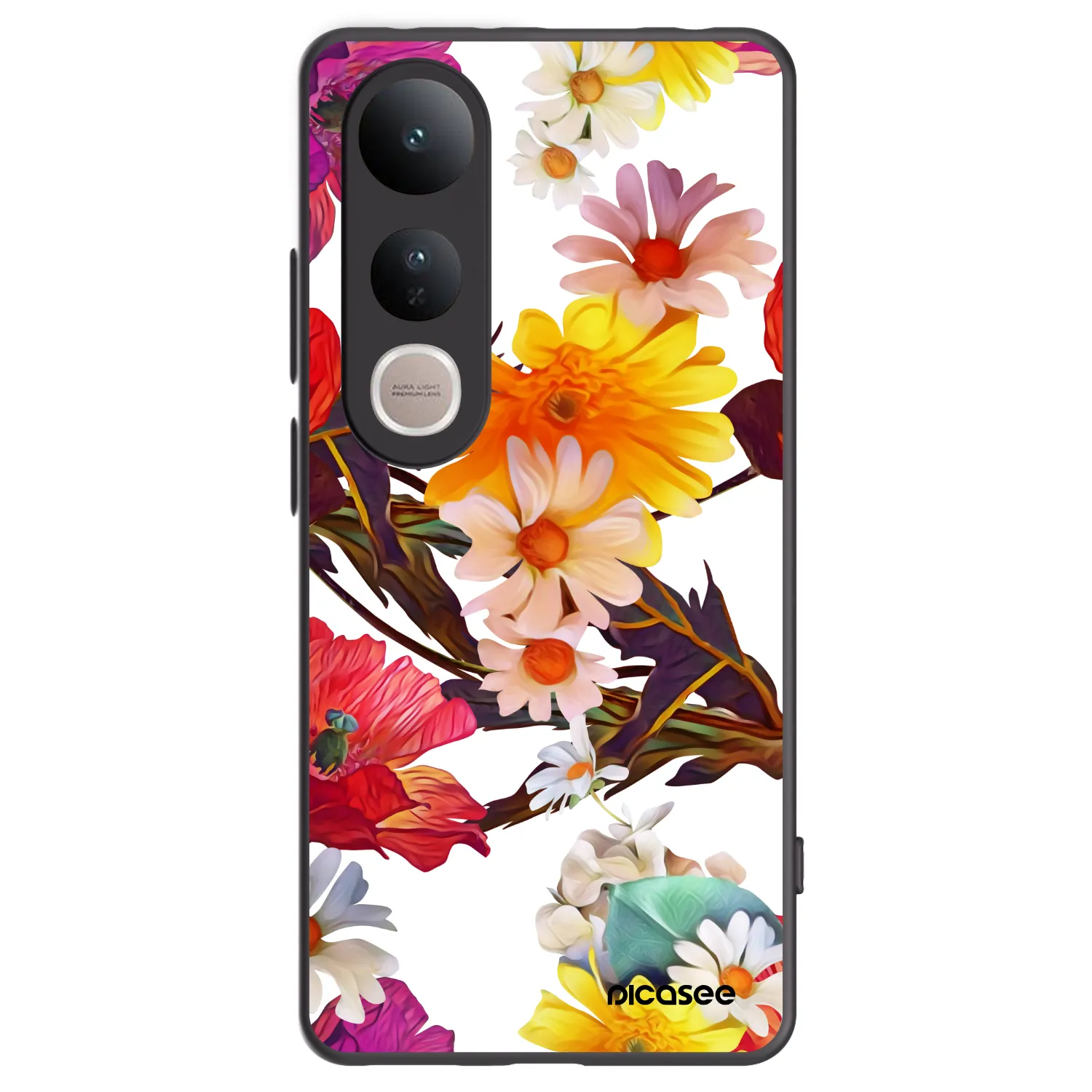 Picasee Vivo V50 Lite 5G Hülle - Schwarzes Silikon - Meadow