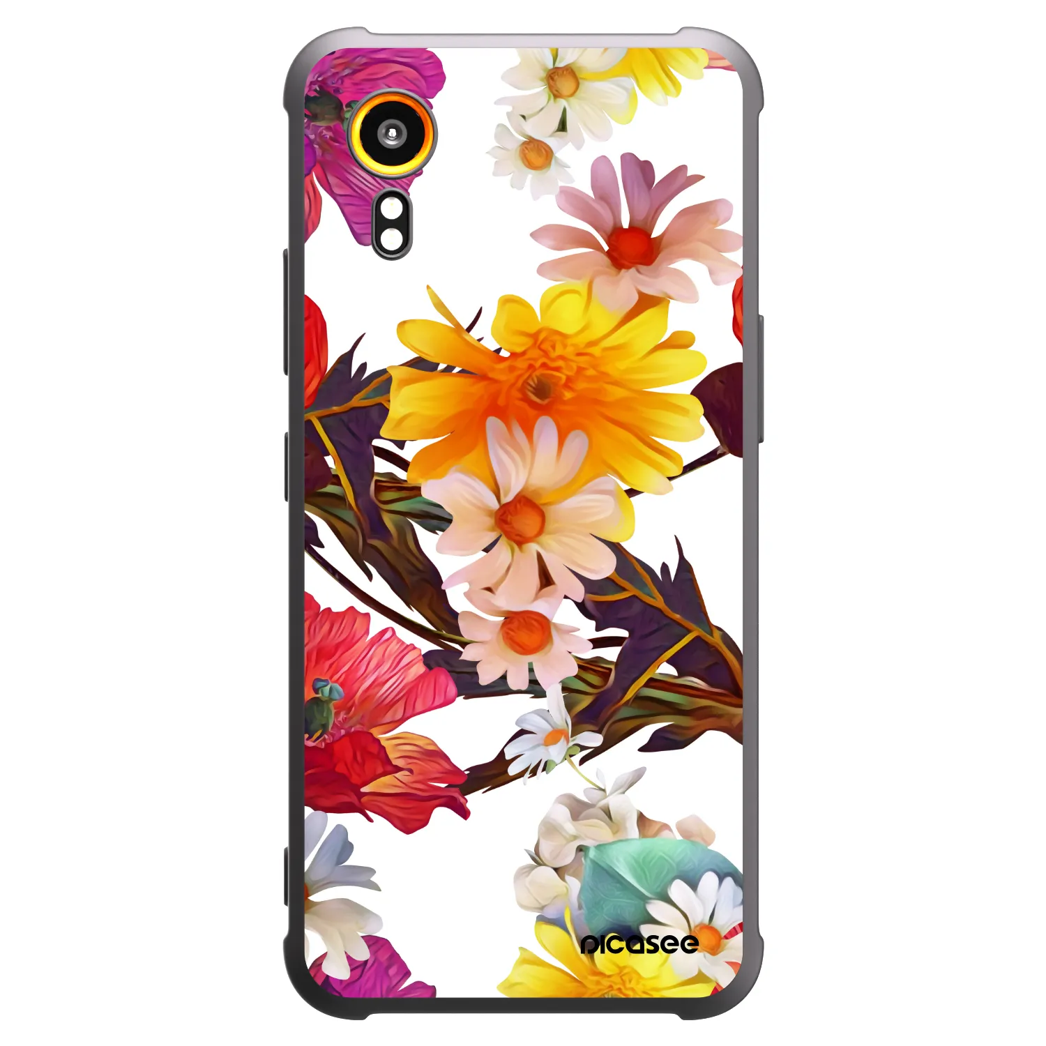 Picasee Samsung Galaxy Xcover 7 Hülle - Schwarzes Silikon - Meadow