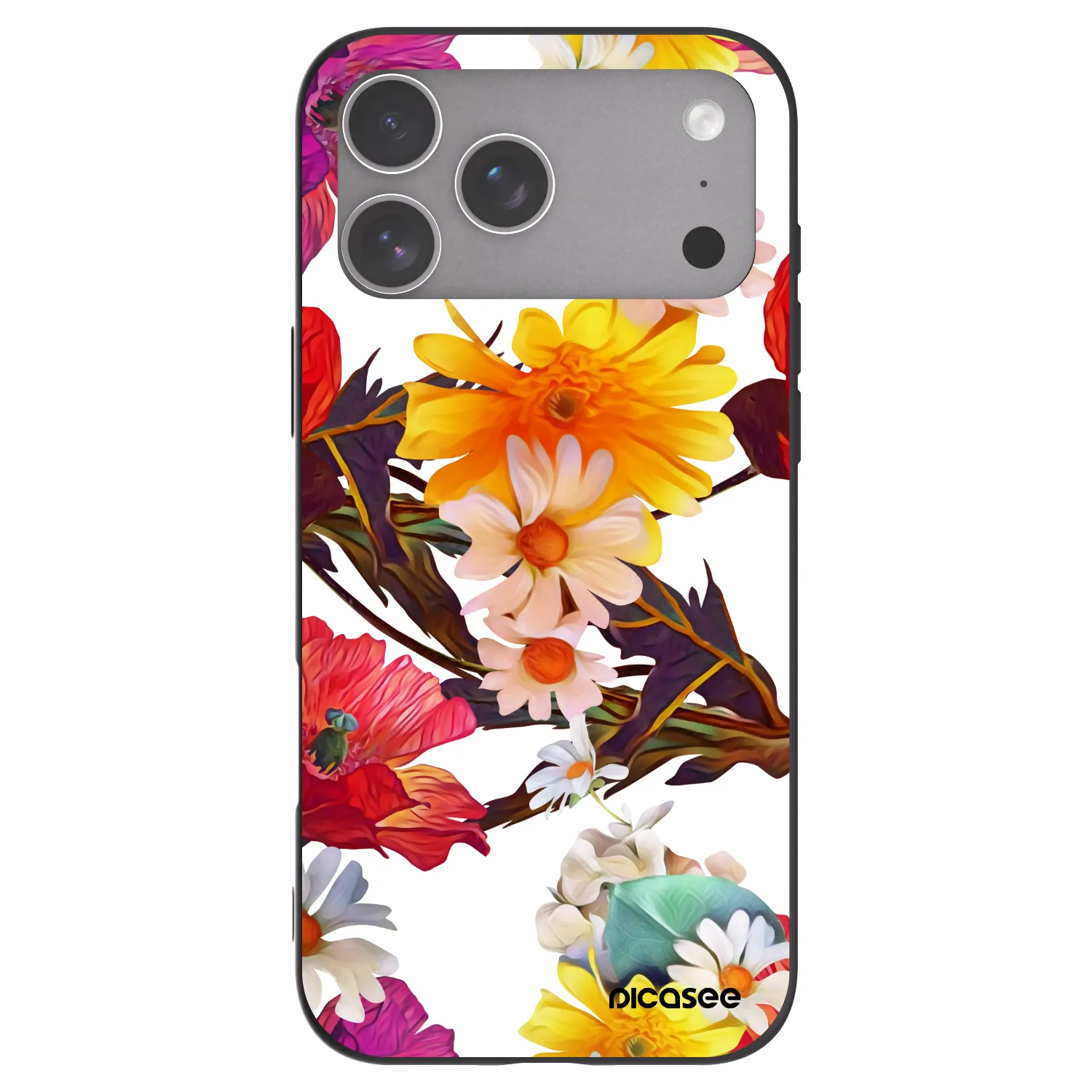 Picasee Apple iPhone 18 Pro Max Hülle - Schwarzes Silikon - Meadow