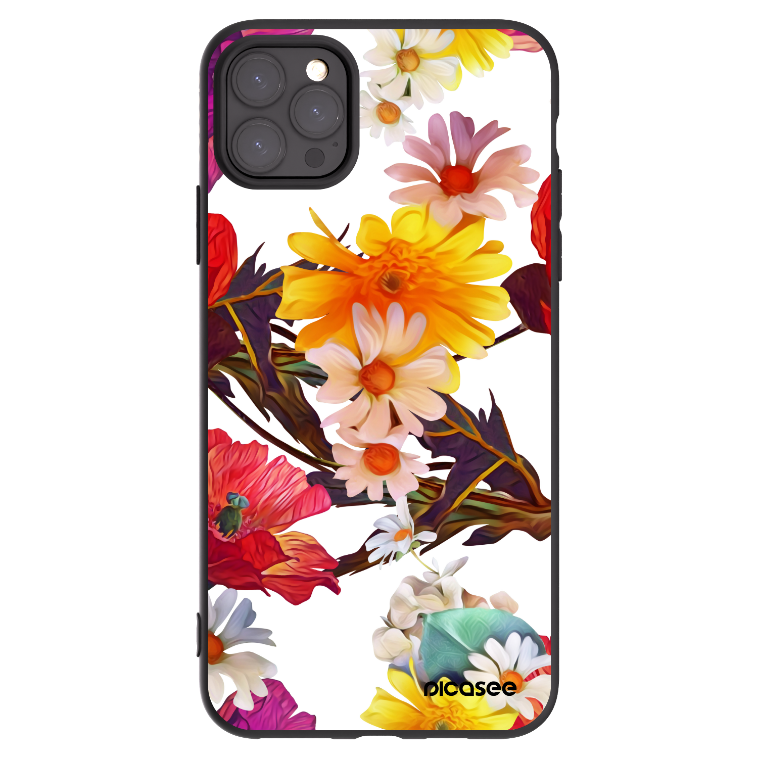 Picasee Apple iPhone 11 Pro Max Hülle - Schwarzes Silikon - Meadow