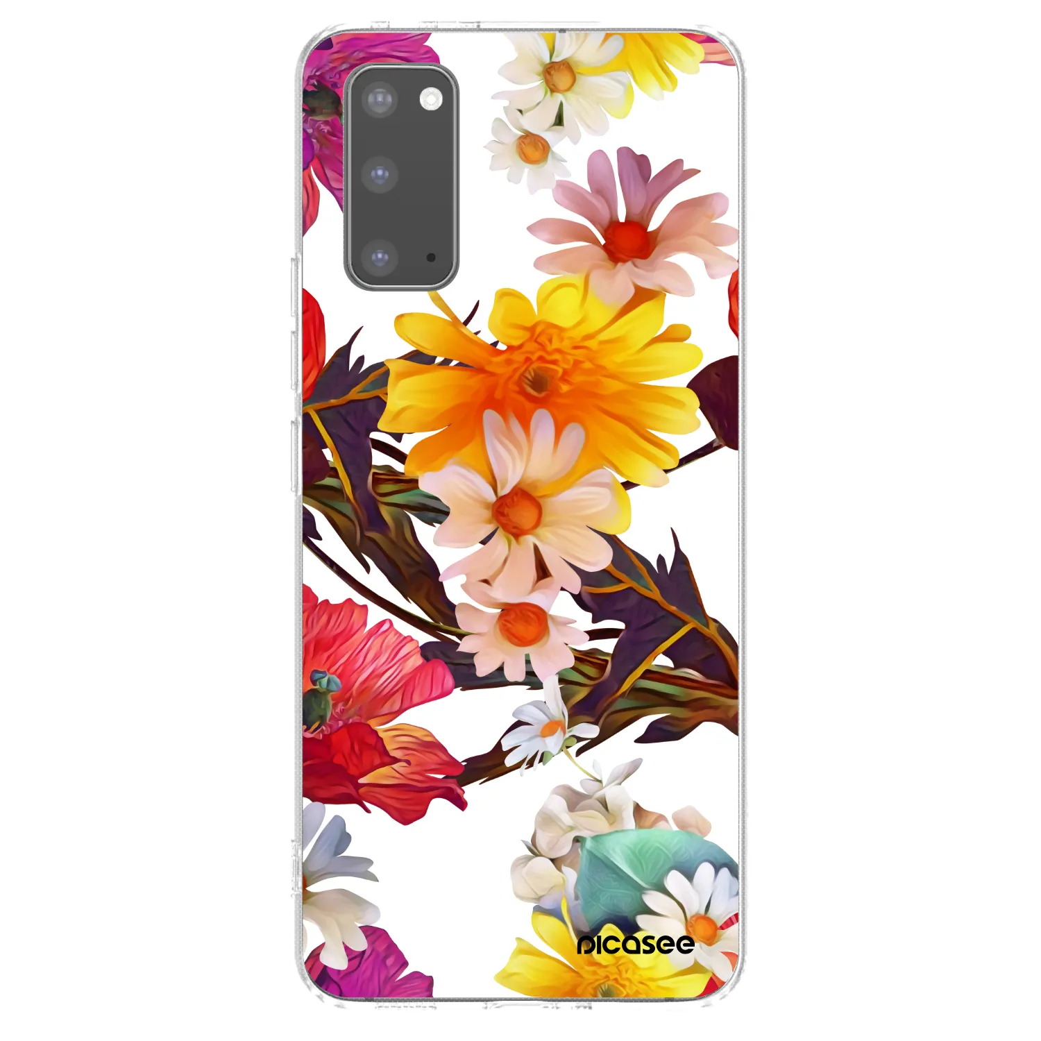 Picasee Samsung Galaxy S20 G980F Hülle - Transparentes Silikon - Meadow