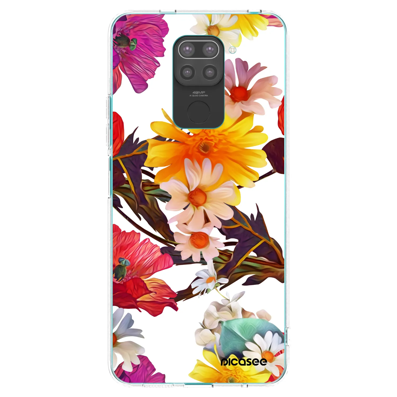 Picasee Xiaomi Redmi Note 9 Hülle - Schwarzes Silikon - Meadow