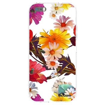 Picasee Apple iPhone 5/5S/SE Hülle - Transparentes Silikon - Meadow
