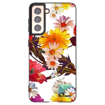 Picasee Samsung Galaxy S21 5G G991B Hülle - Schwarzes Silikon - Meadow